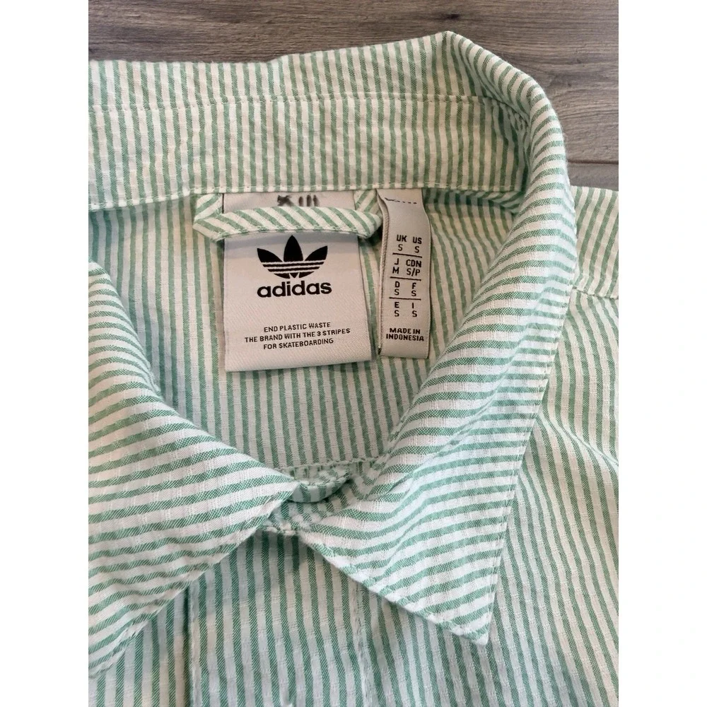 adidas Shmoofoil Mark Gonzales Collab Unitefit Seersucker Stripe Button Up S